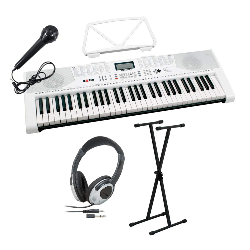 高級な 61鍵盤 マイク 譜面台付き キーボード 電子ピアノ
